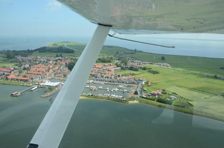 View from small seaplane